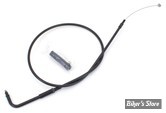 CABLE DE TIRAGE POUR BIGTWIN & SPORTSTER 96UP - LONGUEUR : 84.00CM - OEM 00000-00 - ZODIAC - FINITION : TOUT NOIR