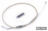 CABLE DE RETOUR POUR BIGTWIN & SPORTSTER 96UP - LONGUEUR : 86 CM - OEM 55786-11 - ZODIAC - FINITION : TRESSÉ GAINÉ