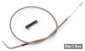 CABLE DE RETOUR POUR BIGTWIN & SPORTSTER 96UP - LONGUEUR : 94 CM - OEM 56305-96 - ZODIAC - FINITION : TRESSÉ GAINÉ