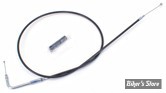 CABLE DE TIRAGE POUR BIGTWIN & SPORTSTER 96UP - LONGUEUR :112.00CM - OEM 56327-96 - ZODIAC - FINITION : NOIR