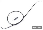 CABLE DE TIRAGE POUR BIGTWIN & SPORTSTER 96UP - LONGUEUR :120.00CM - OEM 00000-00 - ZODIAC - FINITION : NOIR