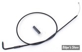 CABLE DE TIRAGE POUR BIGTWIN & SPORTSTER 96UP - LONGUEUR :112.00CM - OEM 56327-96 - ZODIAC - FINITION : TOUT NOIR