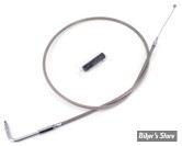CABLE DE TIRAGE POUR BIGTWIN & SPORTSTER 96UP - LONGUEUR :112.00CM - OEM 56327-96 - ZODIAC - FINITION : TRESSÉ GAINÉ
