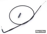 CABLE DE RETOUR POUR BIGTWIN & SPORTSTER 96UP - LONGUEUR :130CM - OEM 00000-00 - ZODIAC - FINITION : TOUT NOIR