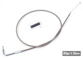 CABLE DE RETOUR POUR BIGTWIN & SPORTSTER 96UP - LONGUEUR :130CM - OEM 00000-00 - ZODIAC - FINITION : TRESSÉ GAINÉ