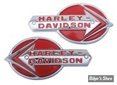 - EMBLÈMES DE RÉSERVOIR - 59/60 - CHROME / ROUGE - OEM 61775-59 / T