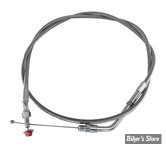 CABLE DE TIRAGE POUR BIGTWIN & SPORTSTER AVEC MIKUNI HS 40 - LONGUEUR :104 CM - BIGTWIN / SPORTSTER 1986/1995 - BARNETT - INOX