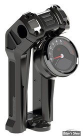 RISERS EQUIPÉS POUR COMPTEUR - POUR GUIDON Ø 32.00 MM - RICK'S - RISERS / SUPPORT DE COMPTEUR - RICK'S - SOFTAIL M8 FXLRS / FXRST 18UP - Clubstyle Riser KIT Pullback "S" - HAUTEUR : 17,80 CM / 7" - NOIR - S8-CSP070S-0