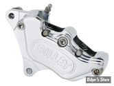 ETRIER HARRISON BILLET - AVANT - ORIGINAL SERIE - 4 PISTONS - SOFTAIL / DYNA / FXR / SPORTSTER / TOURING 84/99 - COTE GAUCHE - POLI 