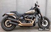  SILENCIEUX MCJ REGLABLE - SOFTAIL MILWAUKEE EIGHT FXFB/S 2021 UP - ROYAL 90 - FINITION : NOIR