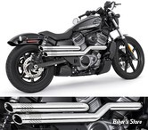 ECHAPPEMENT - NIGHTSTER RH975 / RH975S 2022UP - FREEDOM PERFORMANCE - INDEPENDENCE "PERFORATED" - CHROME / EMBOUTS : SLASH CUT CHROME - HD02143