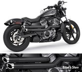 ECHAPPEMENT - NIGHTSTER RH975 / RH975S 2022UP - FREEDOM PERFORMANCE - INDEPENDENCE "PERFORATED" - NOIR / EMBOUTS : SLASH CUT CHROME - HD02148