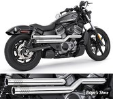 ECHAPPEMENT - NIGHTSTER RH975 / RH975S 2022UP - FREEDOM PERFORMANCE - INDEPENDENCE "PERFORATED" - CHROME / EMBOUTS : STAR CHROME - HD02153