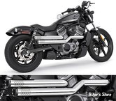 ECHAPPEMENT - NIGHTSTER RH975 / RH975S 2022UP - FREEDOM PERFORMANCE - INDEPENDENCE "PERFORATED" - CHROME / EMBOUTS : STAR SCULPTÉ NOIR  - HD02154