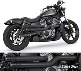 ECHAPPEMENT - NIGHTSTER RH975 / RH975S 2022UP - FREEDOM PERFORMANCE - INDEPENDENCE "PERFORATED" - NOIR  / EMBOUTS : STAR SCULPTÉ NOIR  - HD02159