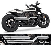 ECHAPPEMENT - SPORTSTER RH1250S 2021UP -  FREEDOM PERFORMANCE - INDEPENDENCE "PERFORATED" - CHROME / EMBOUTS : SLASH CUT CHROME - HD02115