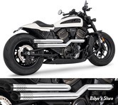 ECHAPPEMENT - SPORTSTER RH1250S 2021UP -  FREEDOM PERFORMANCE - INDEPENDENCE "PERFORATED" - CHROME / EMBOUTS : SLASH CUT NOIR  - HD02117