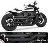 ECHAPPEMENT - SPORTSTER RH1250S 2021UP -  FREEDOM PERFORMANCE - INDEPENDENCE "PERFORATED" - NOIR / EMBOUTS : SLASH CUT CHROME - HD02120