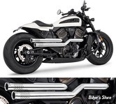 ECHAPPEMENT - SPORTSTER RH1250S 2021UP -  FREEDOM PERFORMANCE - INDEPENDENCE "PERFORATED" - CHROME / EMBOUTS : STAR CHROME  - HD02125