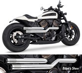 ECHAPPEMENT - SPORTSTER RH1250S 2021UP -  FREEDOM PERFORMANCE - INDEPENDENCE "PERFORATED" - CHROME / EMBOUTS : STAR  NOIR - HD02127