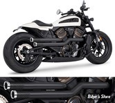 ECHAPPEMENT - SPORTSTER RH1250S 2021UP -  FREEDOM PERFORMANCE - INDEPENDENCE "PERFORATED" - NOIR / EMBOUTS : STAR CHROME - HD02130