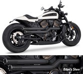 ECHAPPEMENT - SPORTSTER RH1250S 2021UP -  FREEDOM PERFORMANCE - INDEPENDENCE "PERFORATED" - NOIR / EMBOUTS : STAR SCULPTÉ NOIR  - HD02131