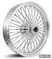 16 x 3.50 - ROUE AVANT FAT SPOKE MAMMOTH M52 - TOURING 2000/2007 - ZODIAC - MOYEU : CHROME / JANTE : CHROME / RAYONS : POLIS / ECROUS : POLI