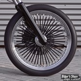 21 X 2.15 - ROUE AVANT 50 RAYONS - FAT DADDY - DYNA FXDX 00/03 - Right Wright Wheels Fat Daddy -  MOYEU : CHROME / JANTE : CHROME / RAYONS : NOIR