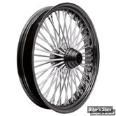 21 X 2.15 - ROUE AVANT 50 RAYONS - FAT DADDY - SOFTAIL FLST 2000/2007 - Right Wright Wheels Fat Daddy -  MOYEU : NOIR / JANTE : NOIR / RAYONS : INOX POLIS