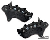 - ETRIER HARRISON BILLET - AVANT - MINI 6 - 6 PISTONS - SOFTAIL / DYNA / SPORTSTER / TOURING / V-ROD 00UP - NOIR - LA PAIRE