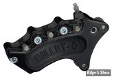 - ETRIER HARRISON BILLET - AVANT - MINI 6 - 6 PISTONS - SOFTAIL / DYNA / SPORTSTER / TOURING / V-ROD 00UP - COTE DROIT - NOIR