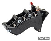  ETRIER HARRISON BILLET - AVANT - MINI 6 - 6 PISTONS - SOFTAIL 15UP / SPORTSTER 14/22 / TOURING 08UP / V-ROD 06/17 - NOIR - COTÉ GAUCHE  - LA PIÈCE