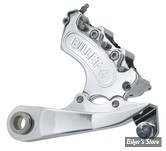 - KIT ETRIER ARRIÈRE HARRISON BILLET - 6 PISTONS - MINI 6 - SOFTAIL 00/07 - FINITION : POLI