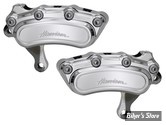 - ETRIER HARRISON BILLET - AVANT - 6 PISTONS - SLIMLINE - 2000/2014 - DISQUE DE FREIN DE 13" - CHROME - LA PAIRE