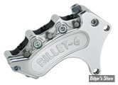 - ETRIER HARRISON BILLET - AVANT - 6 PISTONS - MINI 6 - 2000/2014 - DISQUE DE FREIN DE 13" - POLI - CÔTÉ DROIT