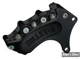 - ETRIER HARRISON BILLET - AVANT - 6 PISTONS - MINI 6 - 2000/2014 - DISQUE DE FREIN DE 13" - NOIR - CÔTÉ DROIT
