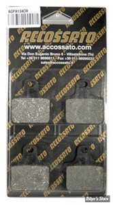 PLAQUETTES DE FREIN - ACCOSSATO - AGPA134 - ORGANIQUE - AGPA134OR