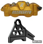 - KIT ETRIER ARRIÈRE RADIAL - SOFTAIL 18UP - M8 SOFTAIL REAR BRAKE CALIPER KIT - ACCOSSATO - FINITION : OR ANODISÉ