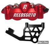 - KIT ETRIER ARRIÈRE RADIAL - TOURING 17UP - TOURING REAR BRAKE CALIPER KIT - ACCOSSATO - FINITION : ROUGE ANODISÉ