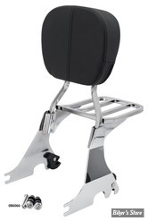  - KIT SISSY BAR DETACHABLE - SHORTY - SPORTSTER 04/22 - OEM plaques latérales OEM 53913-04 / sissy bar 52754-04 / coussin 52348-97/ 52347-97 / porte-bagages 50300030 - CHROME - ZODIAC