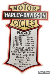 ECLATE A - PIECE N° 08 - DÉCALCOMANIE PATENT - MODELE 1936/1939 - OEM 62535-08 - LA PIECE