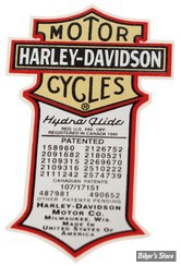 ECLATE A - PIECE N° 08 - DÉCALCOMANIE PATENT - MODELE 1949/1957 - OEM 62535-08 - LA PIECE