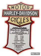 ECLATE A - PIECE N° 08 - DÉCALCOMANIE PATENT - MODELE 1958/1964 - OEM 62535-08 - LA PIECE