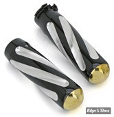 POIGNÉES - KEN'S FACTORY - TIRAGE PAR CÂBLES HD 82UP / 1" - NEO-FUSION SPIRAL GRIP SETS - FINITION : POLI / LAITON