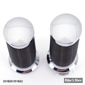 POIGNEES ZODIAC - TORNADO II - TBW TIRAGE ELECTRONIQUE - CAOUTCHOUC : NOIR - LISSE / CHROME