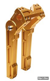 POUR GUIDON Ø 25.40 MM - VITY'S DESIGN - KIT RISERS REGLABLES -  Adjustable Risers - HAUTEUR : 10" - FINITION : OR ANODISE