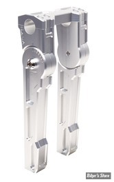 POUR GUIDON Ø 25.40 MM - VITY'S DESIGN - KIT RISERS REGLABLES -  Adjustable Risers - HAUTEUR : 10" - FINITION : ARGENT ANODISE