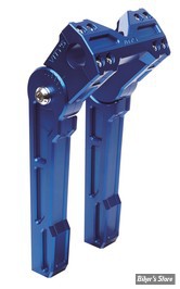 POUR GUIDON Ø 25.40 MM - VITY'S DESIGN - KIT RISERS REGLABLES -  Adjustable Risers - HAUTEUR : 10" - FINITION : BLEU ANODISE