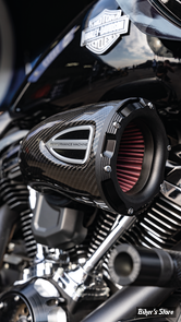    - FILTRE A AIR - PERFORMANCE MACHINE - MILWAUKEE EIGHT TOURING 17UP / SOFTAIL 18UP - AIR CLEANER C4 SERIES CARBON FIBER BLACK OPS - 0206-2160-SMB