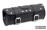 - ROULEAU À OUTILS TEXAS LEATHER - CAPACITÉ : 3 LITRES - Cuir noir avec boucles et clous chromés